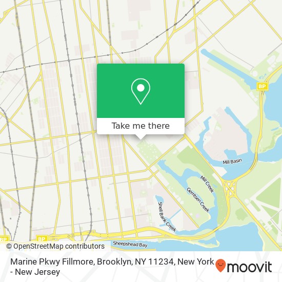 Mapa de Marine Pkwy Fillmore, Brooklyn, NY 11234