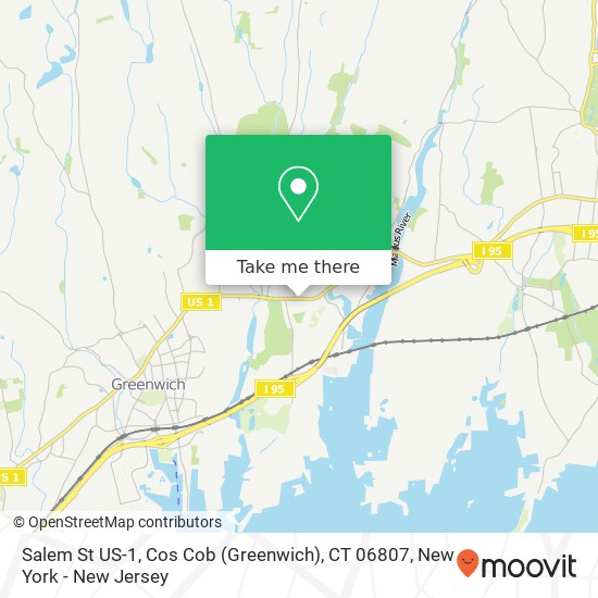 Salem St US-1, Cos Cob (Greenwich), CT 06807 map