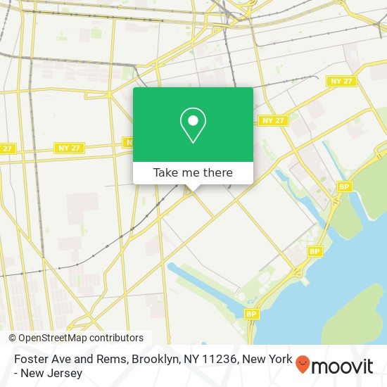 Foster Ave and Rems, Brooklyn, NY 11236 map