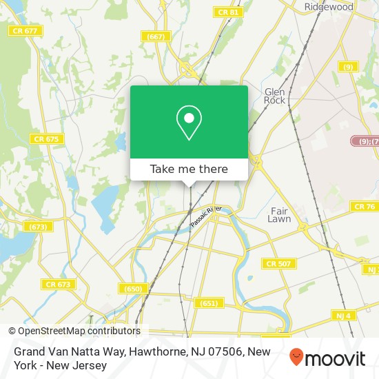 Mapa de Grand Van Natta Way, Hawthorne, NJ 07506