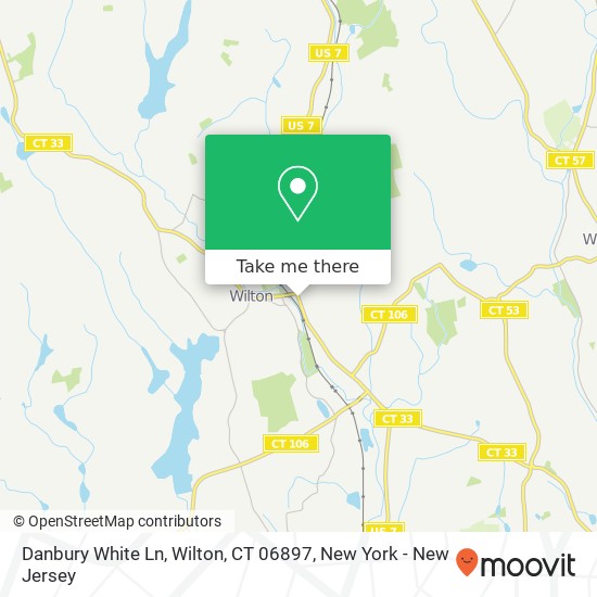 Mapa de Danbury White Ln, Wilton, CT 06897