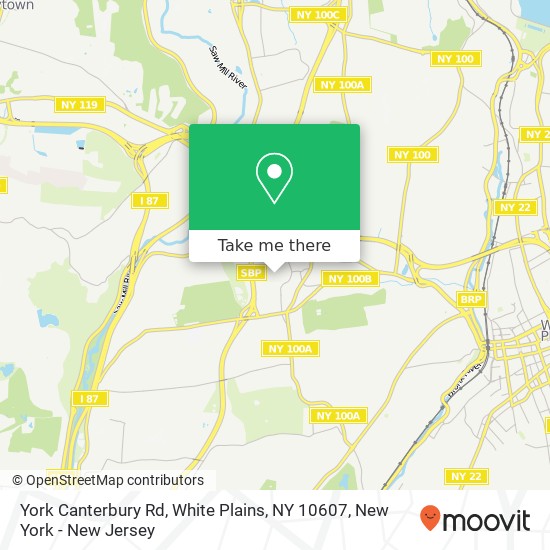 York Canterbury Rd, White Plains, NY 10607 map