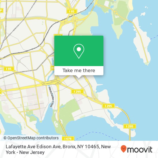 Mapa de Lafayette Ave Edison Ave, Bronx, NY 10465