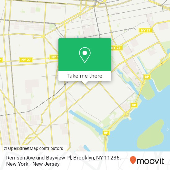 Mapa de Remsen Ave and Bayview Pl, Brooklyn, NY 11236