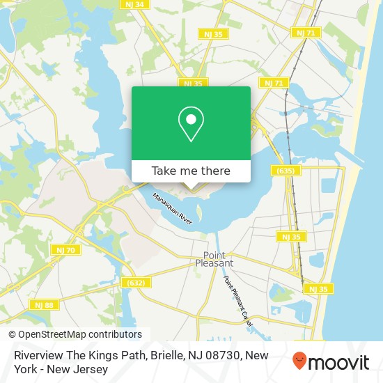 Mapa de Riverview The Kings Path, Brielle, NJ 08730