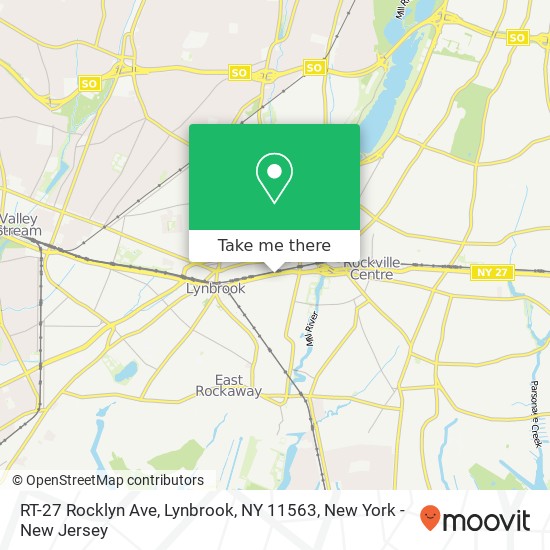 Mapa de RT-27 Rocklyn Ave, Lynbrook, NY 11563