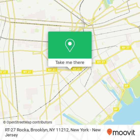 Mapa de RT-27 Rocka, Brooklyn, NY 11212