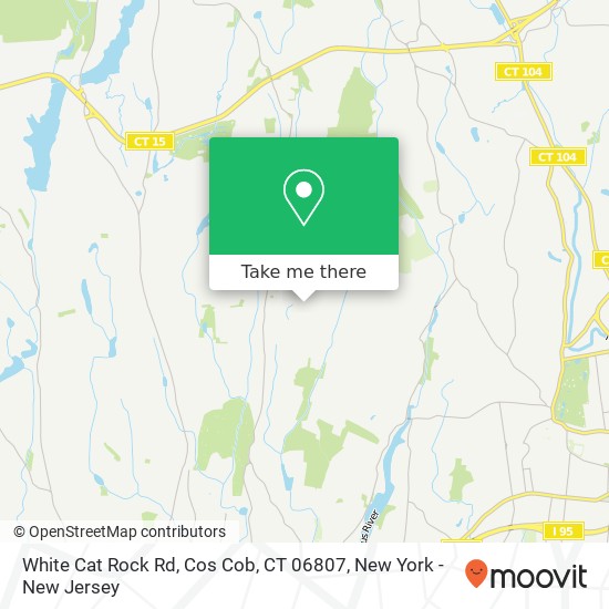 Mapa de White Cat Rock Rd, Cos Cob, CT 06807