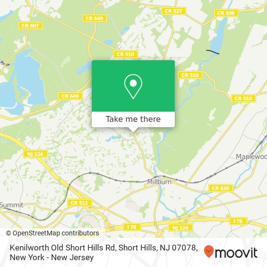 Kenilworth Old Short Hills Rd, Short Hills, NJ 07078 map