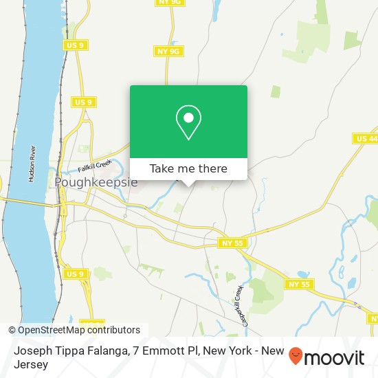 Joseph Tippa Falanga, 7 Emmott Pl map