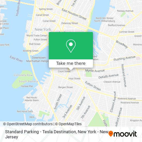 Standard Parking - Tesla Destination map