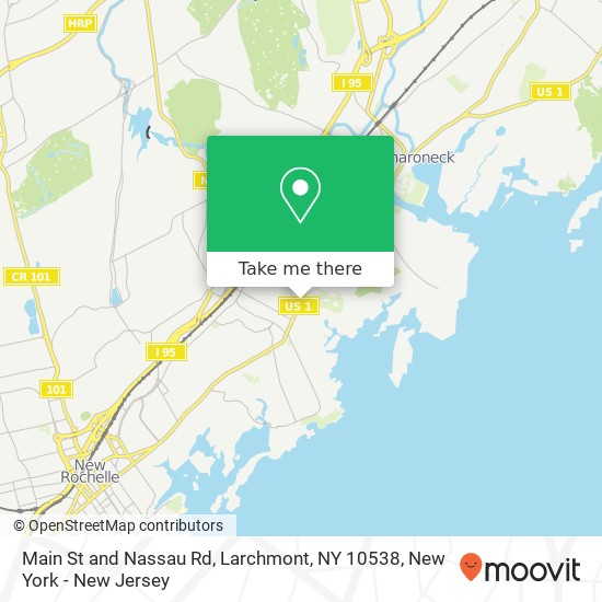 Mapa de Main St and Nassau Rd, Larchmont, NY 10538