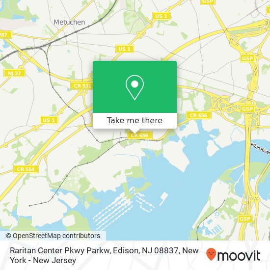 Mapa de Raritan Center Pkwy Parkw, Edison, NJ 08837