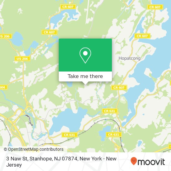 Mapa de 3 Naw St, Stanhope, NJ 07874