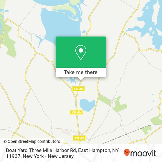 Mapa de Boat Yard Three Mile Harbor Rd, East Hampton, NY 11937