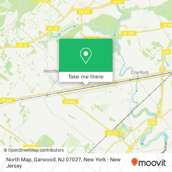 North Map, Garwood, NJ 07027 map