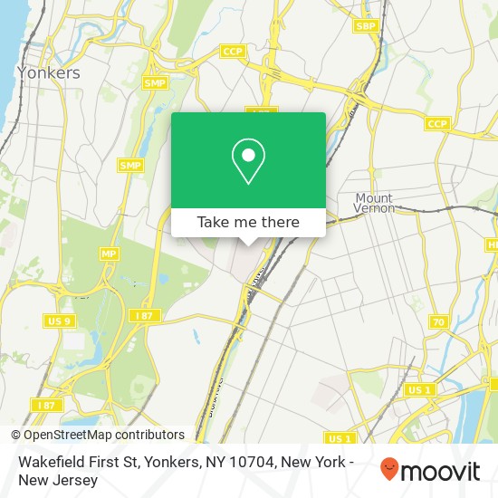 Mapa de Wakefield First St, Yonkers, NY 10704