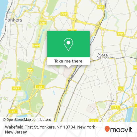 Wakefield First St, Yonkers, NY 10704 map
