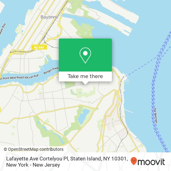 Mapa de Lafayette Ave Cortelyou Pl, Staten Island, NY 10301