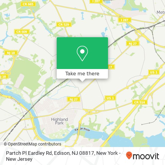 Partch Pl Eardley Rd, Edison, NJ 08817 map