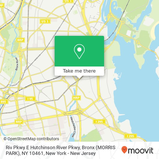 Mapa de Riv Pkwy E Hutchinson River Pkwy, Bronx (MORRIS PARK), NY 10461