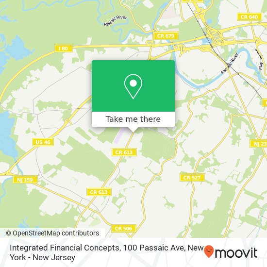 Mapa de Integrated Financial Concepts, 100 Passaic Ave