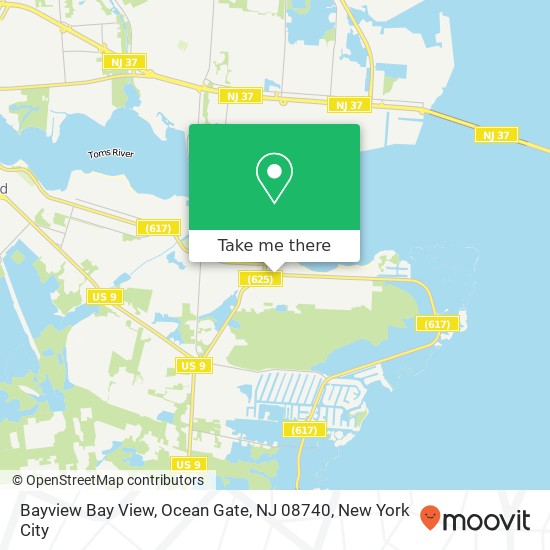 Mapa de Bayview Bay View, Ocean Gate, NJ 08740
