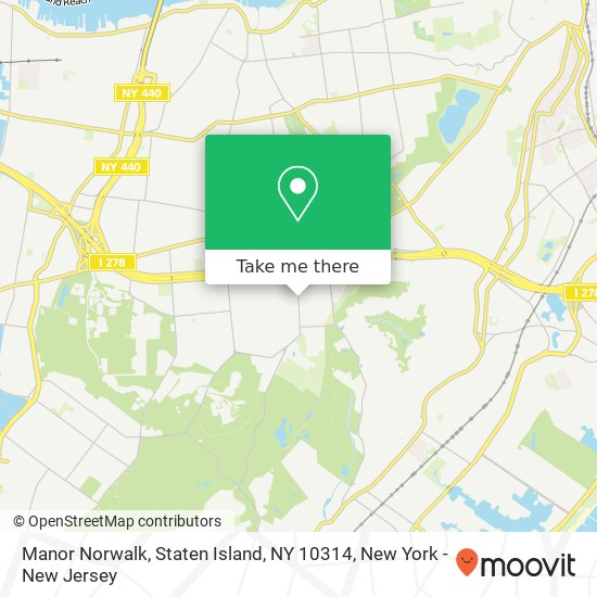 Mapa de Manor Norwalk, Staten Island, NY 10314