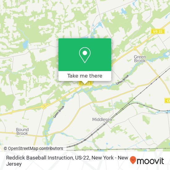 Reddick Baseball Instruction, US-22 map