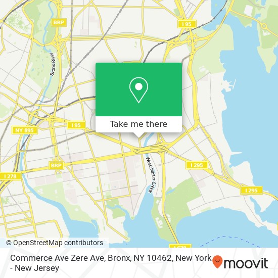 Mapa de Commerce Ave Zere Ave, Bronx, NY 10462