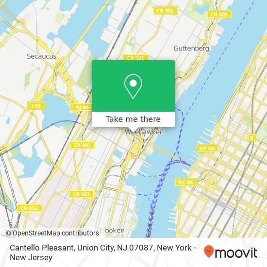 Mapa de Cantello Pleasant, Union City, NJ 07087