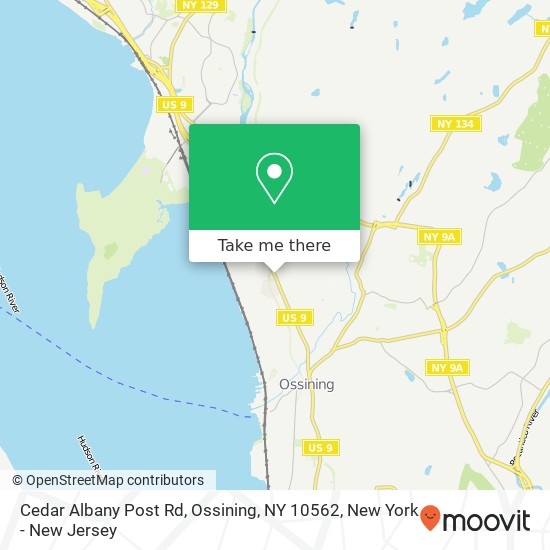 Mapa de Cedar Albany Post Rd, Ossining, NY 10562