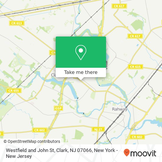Mapa de Westfield and John St, Clark, NJ 07066