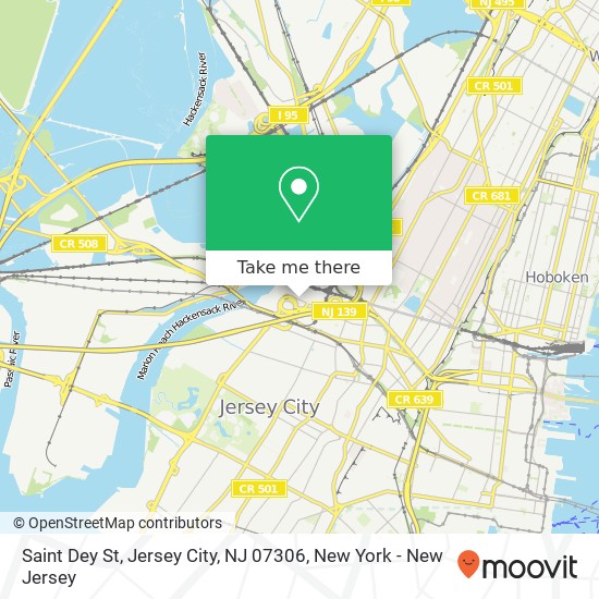 Mapa de Saint Dey St, Jersey City, NJ 07306