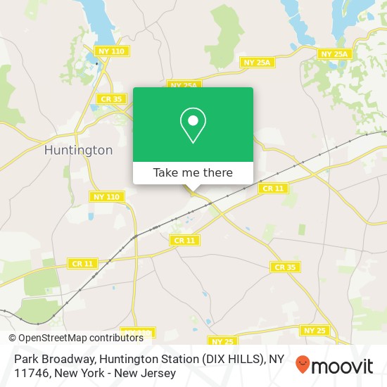 Mapa de Park Broadway, Huntington Station (DIX HILLS), NY 11746