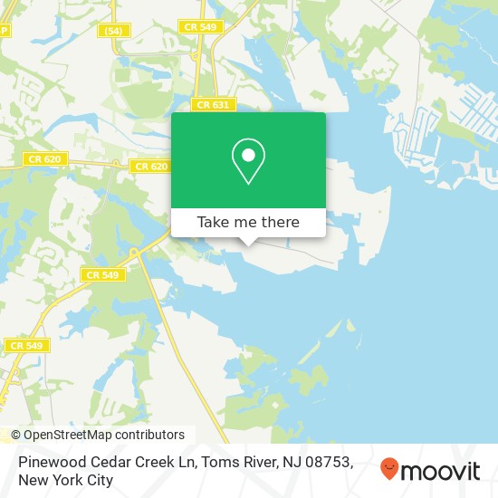 Pinewood Cedar Creek Ln, Toms River, NJ 08753 map