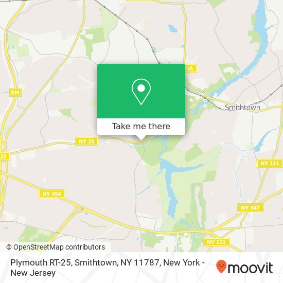 Mapa de Plymouth RT-25, Smithtown, NY 11787