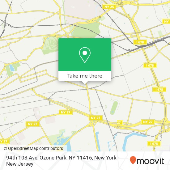 Mapa de 94th 103 Ave, Ozone Park, NY 11416