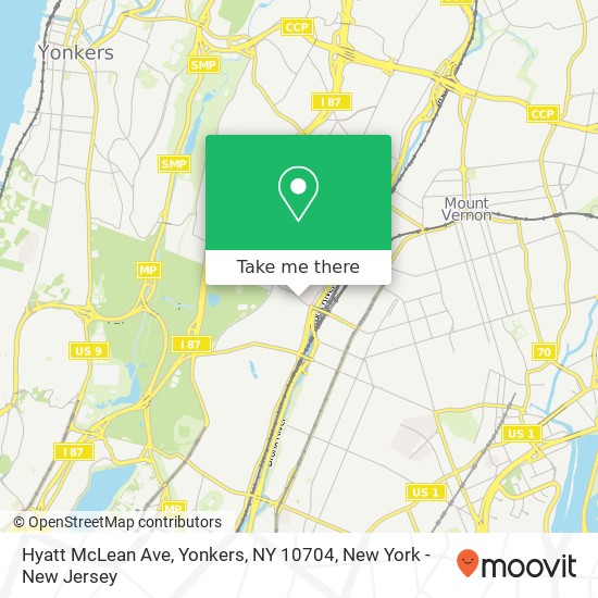 Hyatt McLean Ave, Yonkers, NY 10704 map