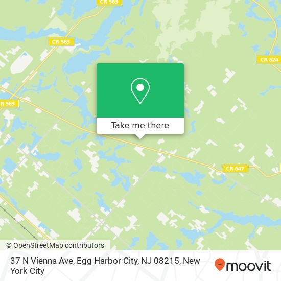 Mapa de 37 N Vienna Ave, Egg Harbor City, NJ 08215