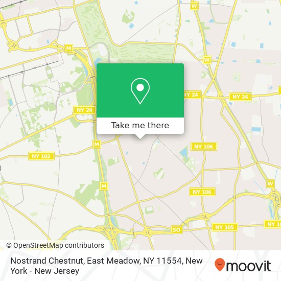 Mapa de Nostrand Chestnut, East Meadow, NY 11554
