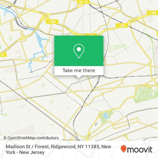 Mapa de Madison St / Forest, Ridgewood, NY 11385