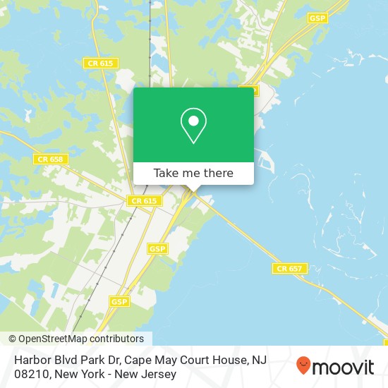 Mapa de Harbor Blvd Park Dr, Cape May Court House, NJ 08210