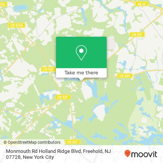 Monmouth Rd Holland Ridge Blvd, Freehold, NJ 07728 map