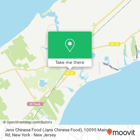 Mapa de Jens Chinese Food (Jans Chinese Food), 10095 Main Rd