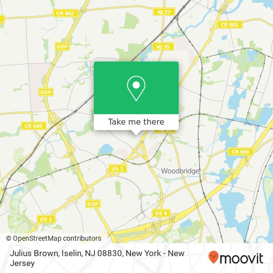 Mapa de Julius Brown, Iselin, NJ 08830