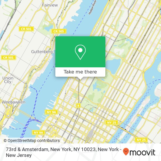 Mapa de 73rd & Amsterdam, New York, NY 10023