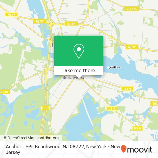 Anchor US-9, Beachwood, NJ 08722 map