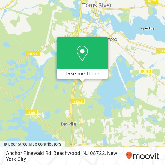 Mapa de Anchor Pinewald Rd, Beachwood, NJ 08722