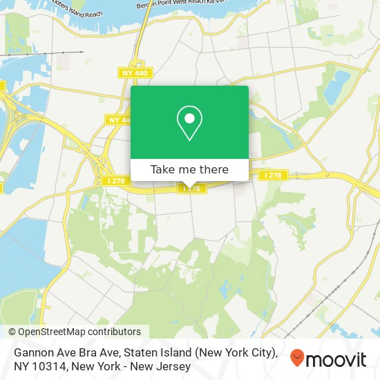 Gannon Ave Bra Ave, Staten Island (New York City), NY 10314 map